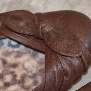 Brown Bow Slip On Shoe